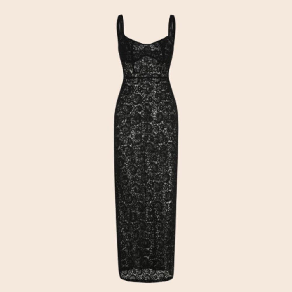 Cider Solid Lace Sweetheart Maxi Dress Sold Out Size XL